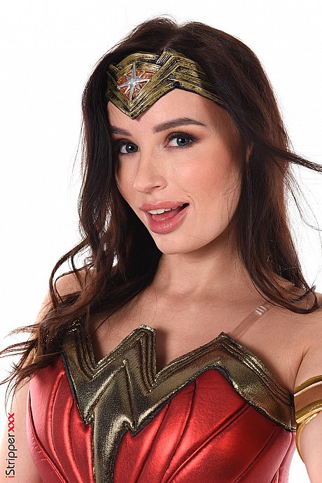 Sweet brunette Milena Ray models cosplay attire before masturbating - Image 6 of 15  in Dildo category   featuring Milena Ray 