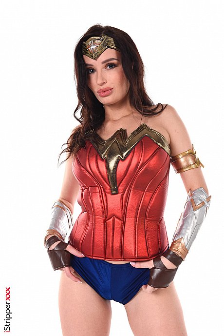 Sweet brunette Milena Ray models cosplay attire before masturbating - Image 7 of 15  in Dildo category   featuring Milena Ray 