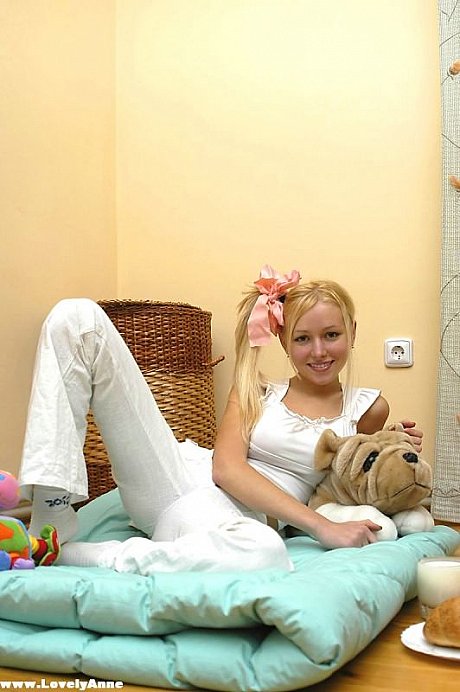 Pretty fresh young whore gf woman pours milk over her full melons with her pants unbuttoned - Image 3 of 12  in Babe category   featuring Lovely Anne 