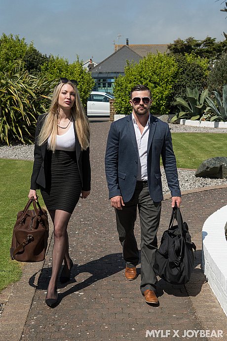 Busty blondy MILF Tamara Grace gives her blindfolded man boy stud a bj and fucks him - Image 8 of 21  in Ass category   featuring Tamara Grace, Max Deeds 