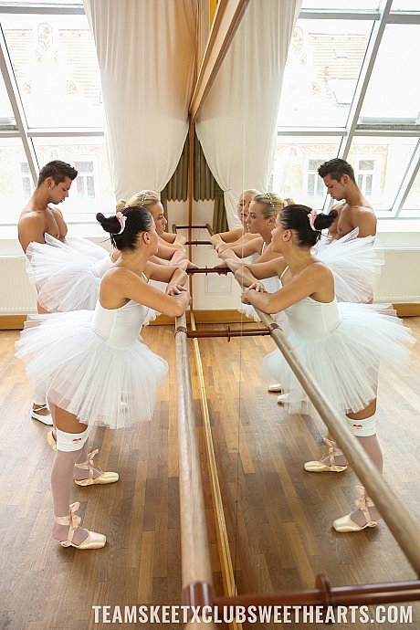 Three skinny teen ballerinas show their asses and get plowed by a ballet tutor - Image 9 of 20  in Pantyhose category   featuring Angelo Godshack, Vinna Reed, Evelyn Dellai, Cayla Lyons 