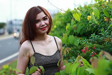 Beautiful fine oriental model posing in her pretty outfits in her outdoor compilation - Image 11 of 21  in Outdoor category  