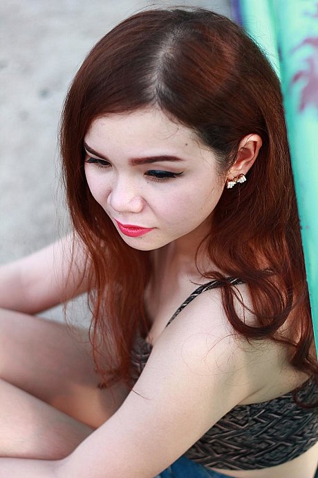 Beautiful fine oriental model posing in her pretty outfits in her outdoor compilation - Image 12 of 21  in Outdoor category  