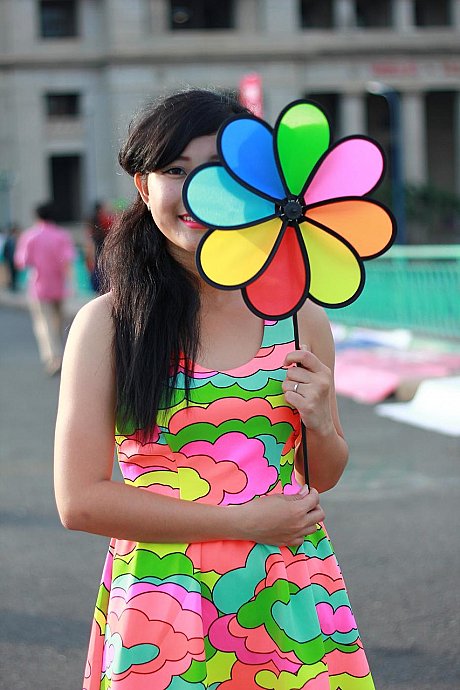 Beautiful fine oriental model posing in her pretty outfits in her outdoor compilation - Image 15 of 21  in Outdoor category  