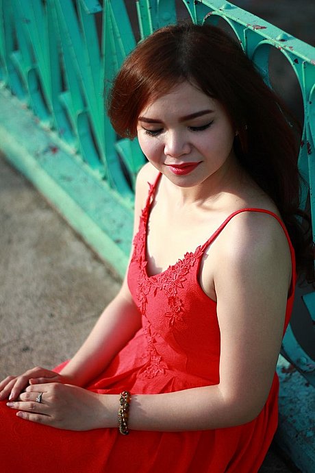 Beautiful fine oriental model posing in her pretty outfits in her outdoor compilation - Image 20 of 21  in Outdoor category  