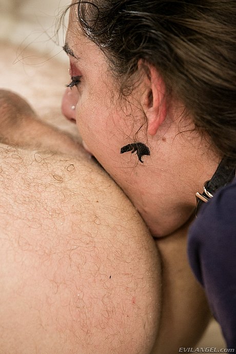 Petite Arielle Faye puts massive mouth around enormous schlong & gets a great monstrous facial - Image 14 of 18  in Pussy category   featuring Arielle Faye, Bryan Gozzling 