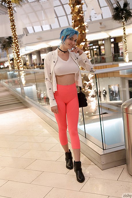 Charming babe Skye Blue shows her pretty giant boobs while shopping - Image 12 of 12  in Babe category   featuring Skye Blue 