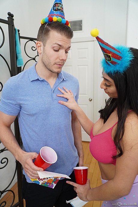 Cutie Violet Myers reveals her monstrous naturals & swallows cock as a birthday gift - Image 15 of 20  in Ass category   featuring Codey Steele, Violet Myers 
