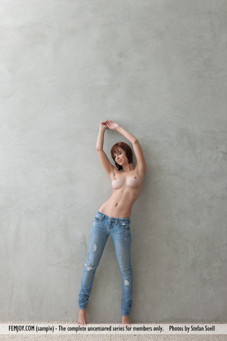 Stunning long legged Hayden W with nude firm monstrous breasts sheds jeans to raw butt - #287607