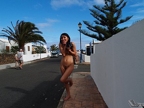 Shameless amateur ladies posing butt nude in public in front of cameras - Image 8 of 20  in Pussy category  