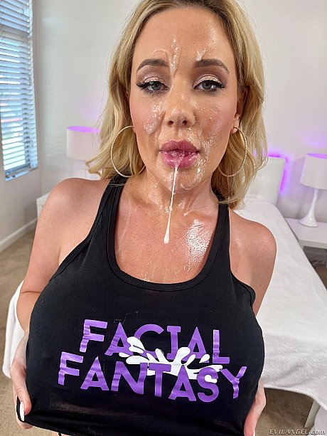 Blondy with humongous breasts Savannah Bond treats a hung guy to an orgasmic POV bj - Image 19 of 20  in Cumshot category   featuring Savannah Bond, Jonni Darkko 