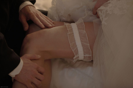 Hot fresh teen bride blow her new husbands dong and fucks cowgirl on wedding night - #1245140