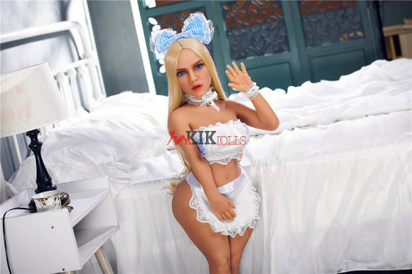 Mini blondy sex doll Voila flaunts her sexy boobs and bubble behind - #1374302