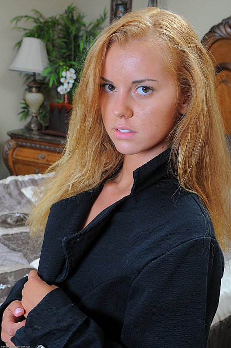 Golden-haired amateur teen Jessie Rogers reveals her hot ass in fishnets - Image 1 of 20  in Teen category   featuring Jessie Rogers 
