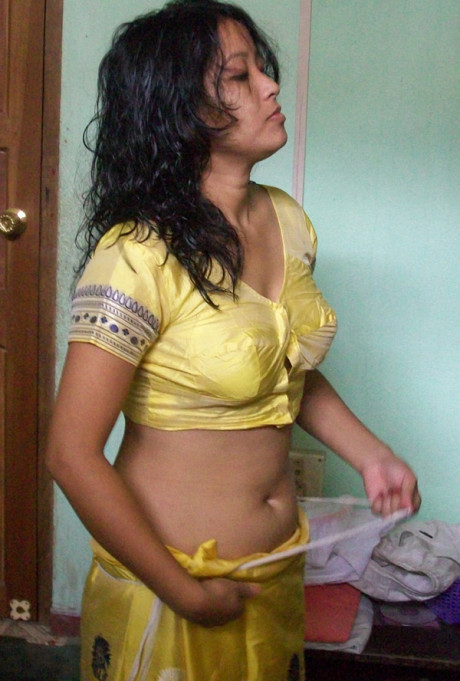Indian fiance changes attire while pleasuring her husband on bed POV style - #1460639