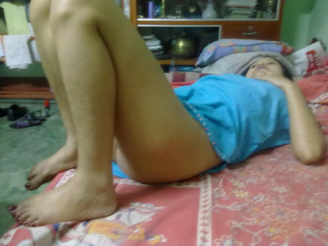 Indian fiance changes attire while pleasuring her husband on bed POV style - #1460651