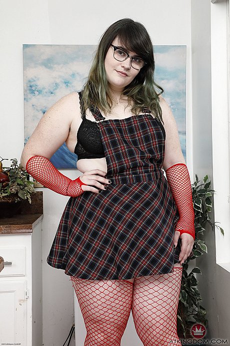 Chubby nerdy young Cece Lachey exposes her hard nips and juicy hairy cunt - Image 1 of 21  in Spreading category   featuring Cece Lachey 
