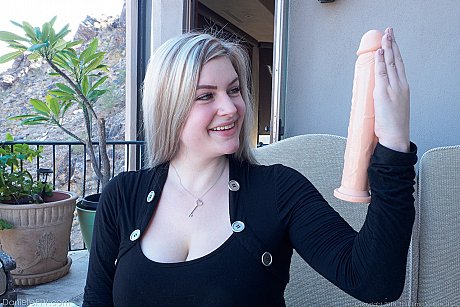 Big busty amateur Danielle drops riding pants to toy fatty vagina on the terrace - Image 11 of 17  in Pussy category   featuring Danielle 