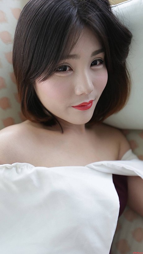 Brunette asian transexual exposes her tiny melons and poses in undies - Image 4 of 21  in Ladyboy category   featuring Ladyboy Dream 