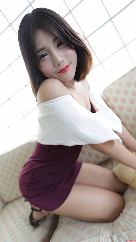 Brunette asian transexual exposes her tiny melons and poses in undies - Image 6 of 21  in Ladyboy category   featuring Ladyboy Dream 