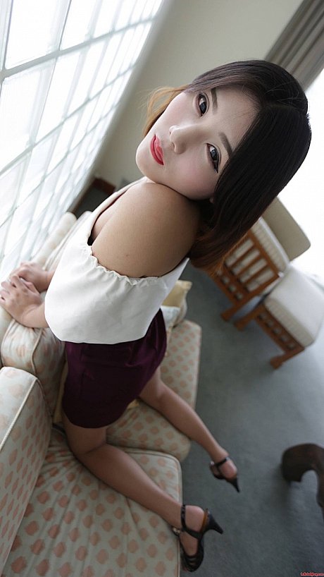 Brunette asian transexual exposes her tiny melons and poses in undies - Image 7 of 21  in Ladyboy category   featuring Ladyboy Dream 