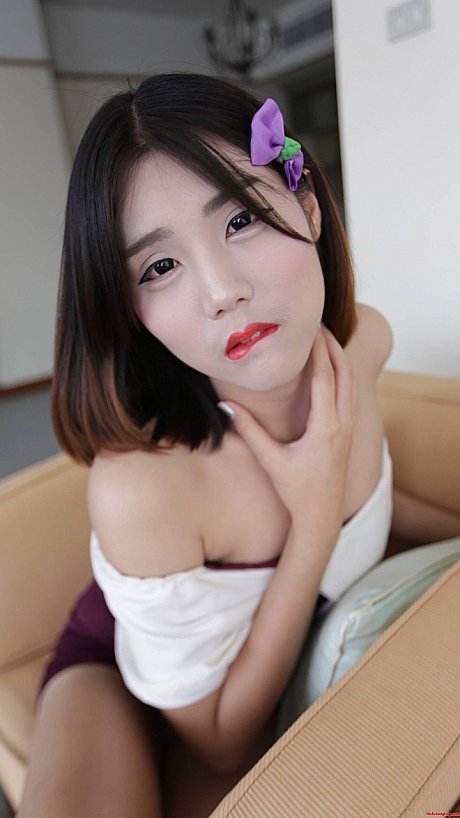 Brunette asian transexual exposes her tiny melons and poses in undies - Image 10 of 21  in Ladyboy category   featuring Ladyboy Dream 