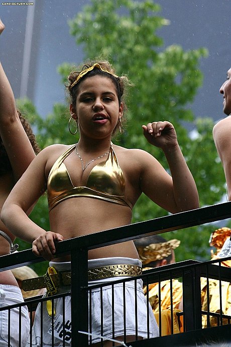 Teen bitch GF broad exposes her small titties during a party in public - Image 9 of 16  in Outdoor category  