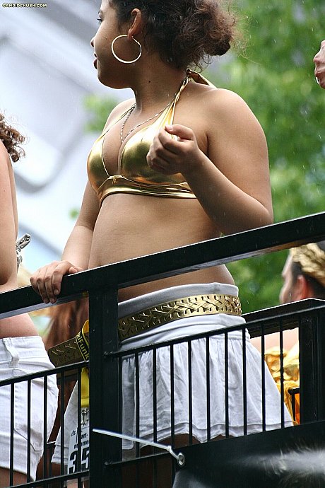 Teen bitch GF broad exposes her small titties during a party in public - Image 10 of 16  in Outdoor category  