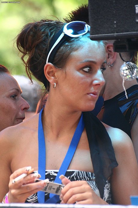 Teen bitch GF broad exposes her small titties during a party in public - Image 16 of 16  in Outdoor category  