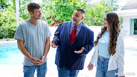 MILF Armani black teaches her stepson's GF Renee Rose how to fuck - Image 3 of 21  in Lesbian category   featuring Renee Rose, Oliver Flynn, Armani Black, Ruban Villa 