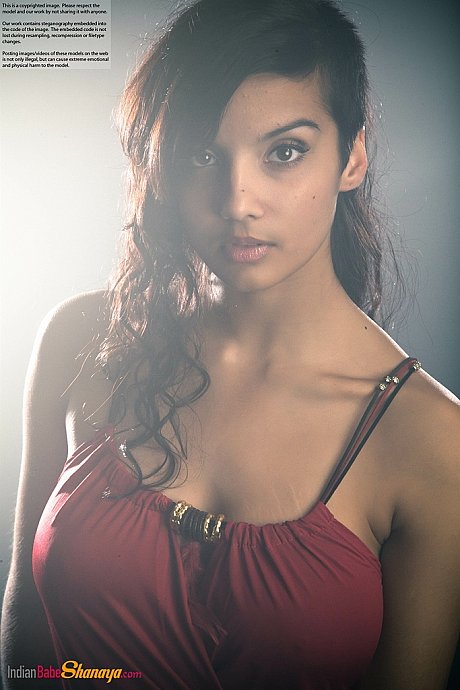 Gorgeous Desi female removes her dress to expose her large natural boobies - Image 7 of 16  in Babe category   featuring Shanaya 