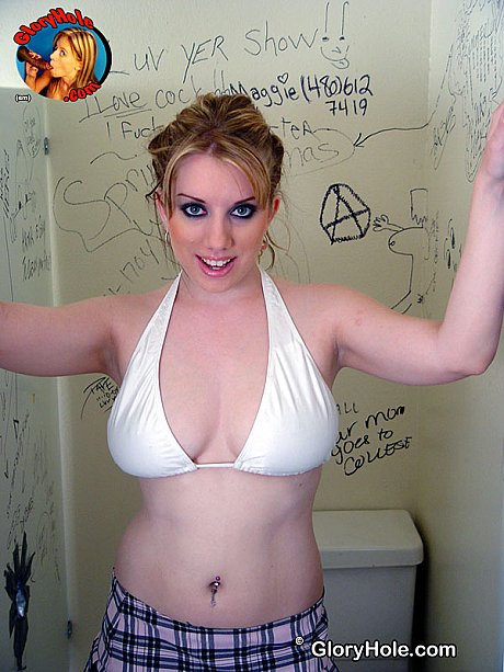 Kinky schoolgirl bitch Heather Summers swallows black penis in gloryhole session - Image 1 of 21  in Skirt category   featuring Heather Summers 