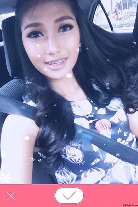 Lovely oriental transsexual with braces Wine posing in her public compilation - Image 5 of 21  in Ladyboy category   featuring Ladyboy Wine 