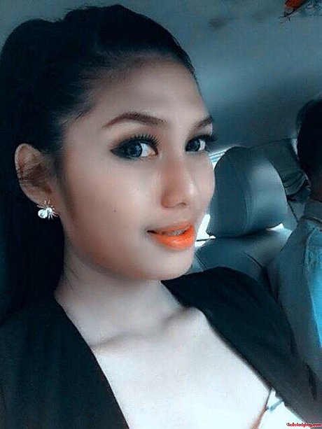 Lovely oriental transsexual with braces Wine posing in her public compilation - Image 7 of 21  in Ladyboy category   featuring Ladyboy Wine 