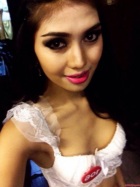 Lovely oriental transsexual with braces Wine posing in her public compilation - Image 21 of 21  in Ladyboy category   featuring Ladyboy Wine 