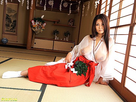 Braless Japanese bombshell Airi Ai uses her monster natural boobs to wank a dong - Image 3 of 12  in MILF category   featuring Airi Ai 