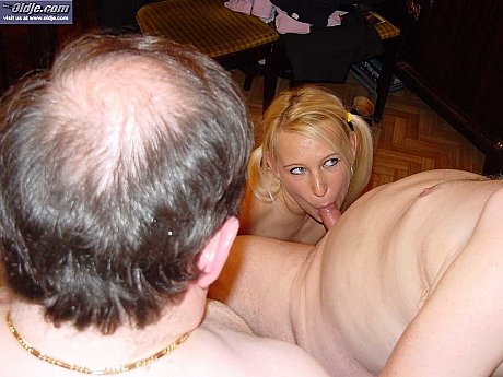 2 wide older dudes get blown off by young teen whore with hair in pigtails Gina yellow-haired - Gallery #20660