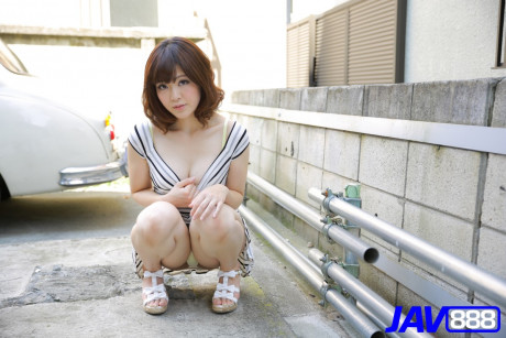 Japanese girl gf girl Tomoka Sakurai flashes in public before sexual intercourse - #1062539