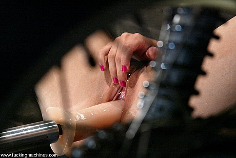 Tall American Dylan Ryan gets her pierced cunt penetrated by a machine dildo - Image 4 of 21  in Masturbation category   featuring Dylan Ryan 
