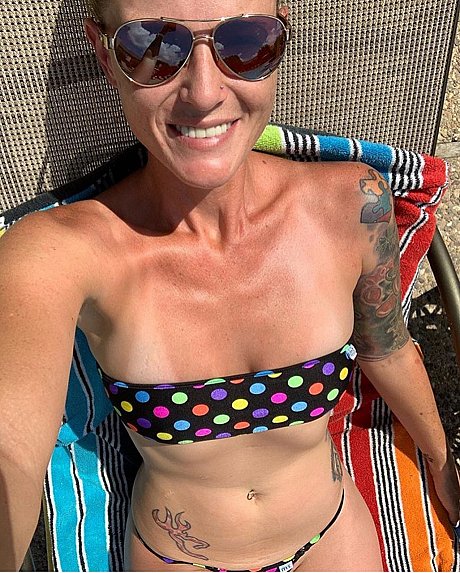 Tattooed babe shows off her skinny body in a pretty underwear compilation - Gallery #40426