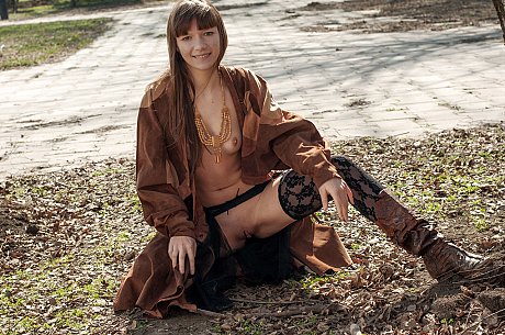 Erotic beauty performed by Red Eva undressed Pictures - Image 20 of 21  in Outdoor category   featuring Red Eva 