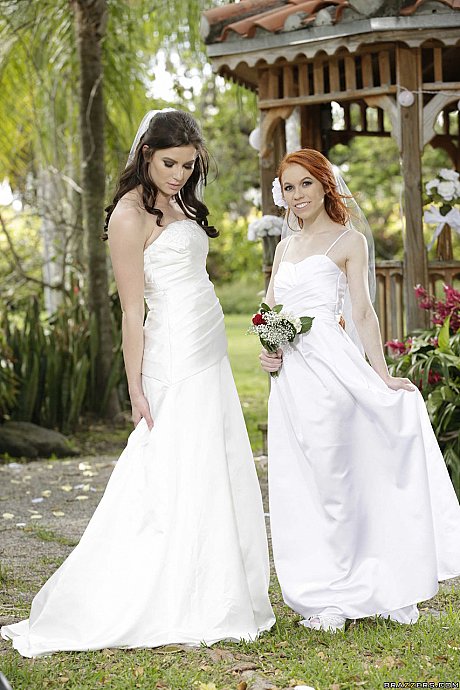 Lesbian couple Kymberlee Anne & Dolly Little having sex after wedding ceremony - Image 1 of 21  in Lesbian category   featuring Kymberlee Anne, Dolly Little 