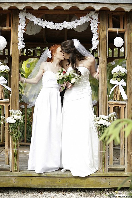 Lesbian couple Kymberlee Anne & Dolly Little having sex after wedding ceremony - Image 3 of 21  in Lesbian category   featuring Kymberlee Anne, Dolly Little 