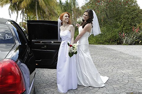 Lesbian couple Kymberlee Anne & Dolly Little having sex after wedding ceremony - Image 5 of 21  in Lesbian category   featuring Kymberlee Anne, Dolly Little 