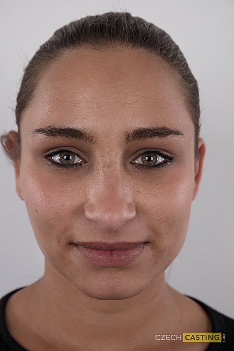 Amateur chick GF woman wears her hair in a ponytail while getting naked for a close-up - Image 1 of 20  in Close Up category   featuring Sanny Luke 