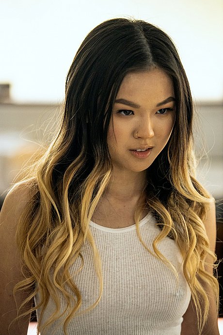 Asian lady girl woman Lulu Chu & black Nicole Kitt kiss in a shower after a prison escape - Image 8 of 21  in Teen category   featuring Zac Wild, Lulu Chu, Nicole Kitt 