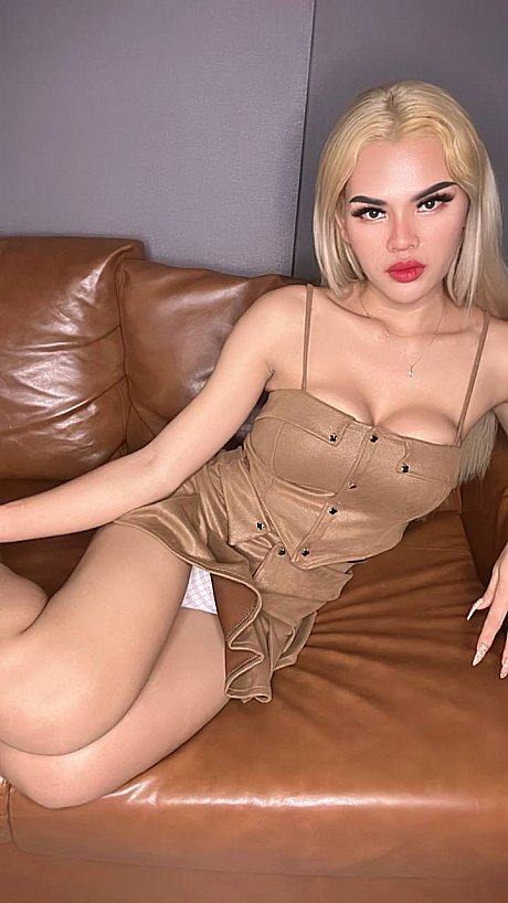 Blonde babe thin Trans sweetie teases in attractive outfits in a hot compilation - Image 9 of 20  in Ladyboy category   featuring Petite Trans Beauty 