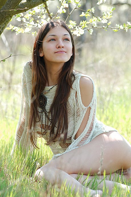 Sofi A gets undressed and shows her huge juggs in nature as she does some exercise - Image 5 of 16  in Pussy category   featuring Sofi A 