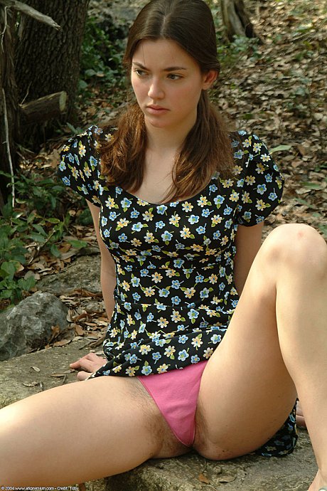 Amateur honey Josie doffs her pink undies and reveals her furry vagina outdoors - Image 9 of 20  in Outdoor category   featuring Josie 