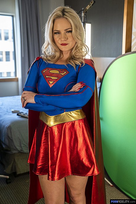 Blondy supergirl Lisey attractive exposes her delicious behind and hot tits in a solo - Image 1 of 20  in Babe category   featuring Lisey Sweet 